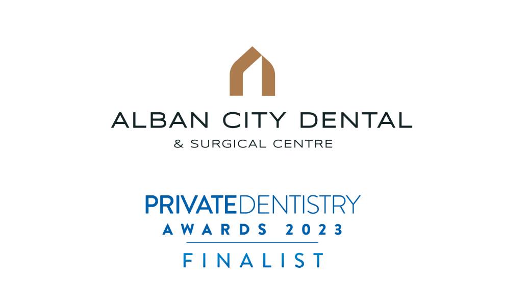 Alban City Dental logo and Private Dentistry Awards 2023 logo