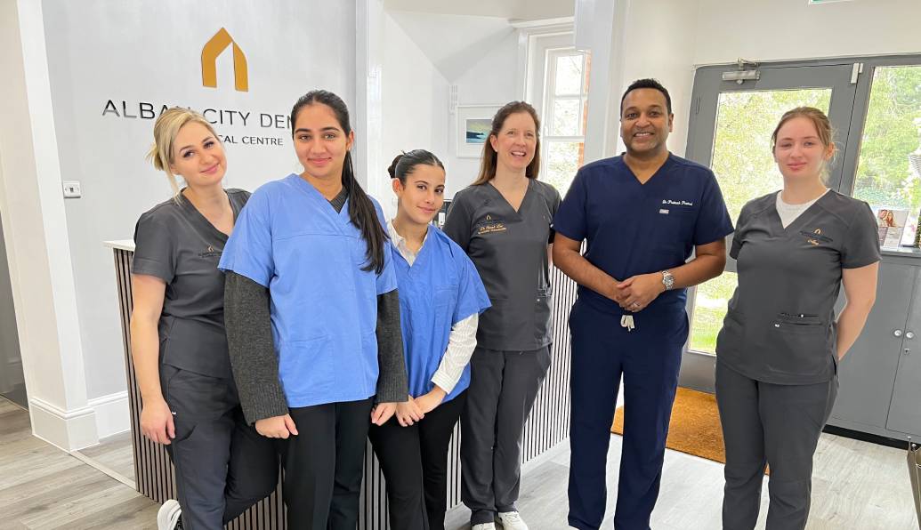 work experience students with the team at Alban City Dental